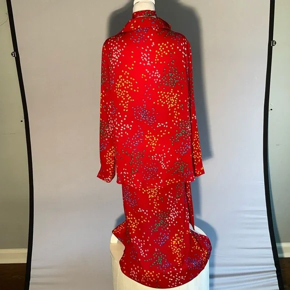 UK Never Fully Dressed Bohochic Vacation 2 piece Wrap Midi Skirt Long Sleeve - Picture 13 of 13